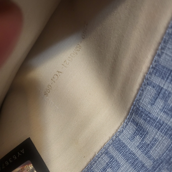 (SOLD)Authentic Fendi Blue laminated denim mono long wallet. - Picture 9 of 11